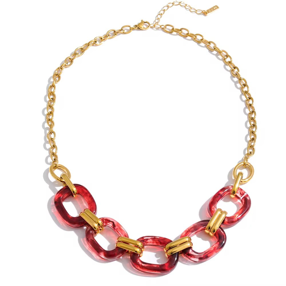 Opal Link Necklace