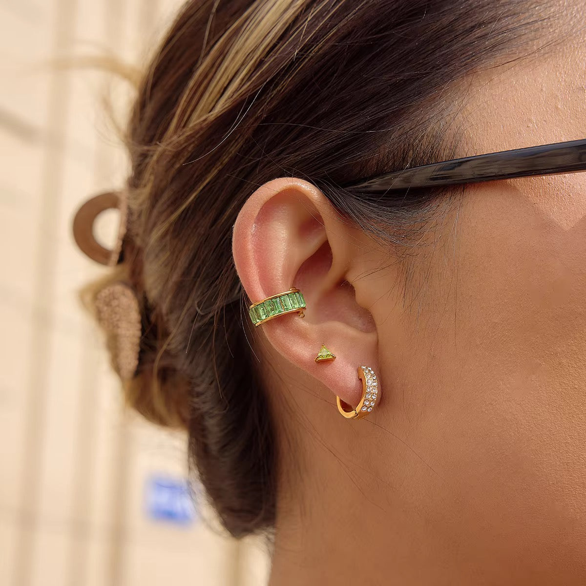 Matcha Ear Cuff and Stud Set