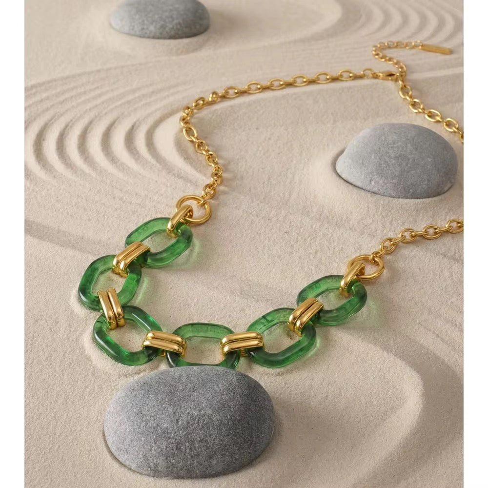 Opal Link Necklace