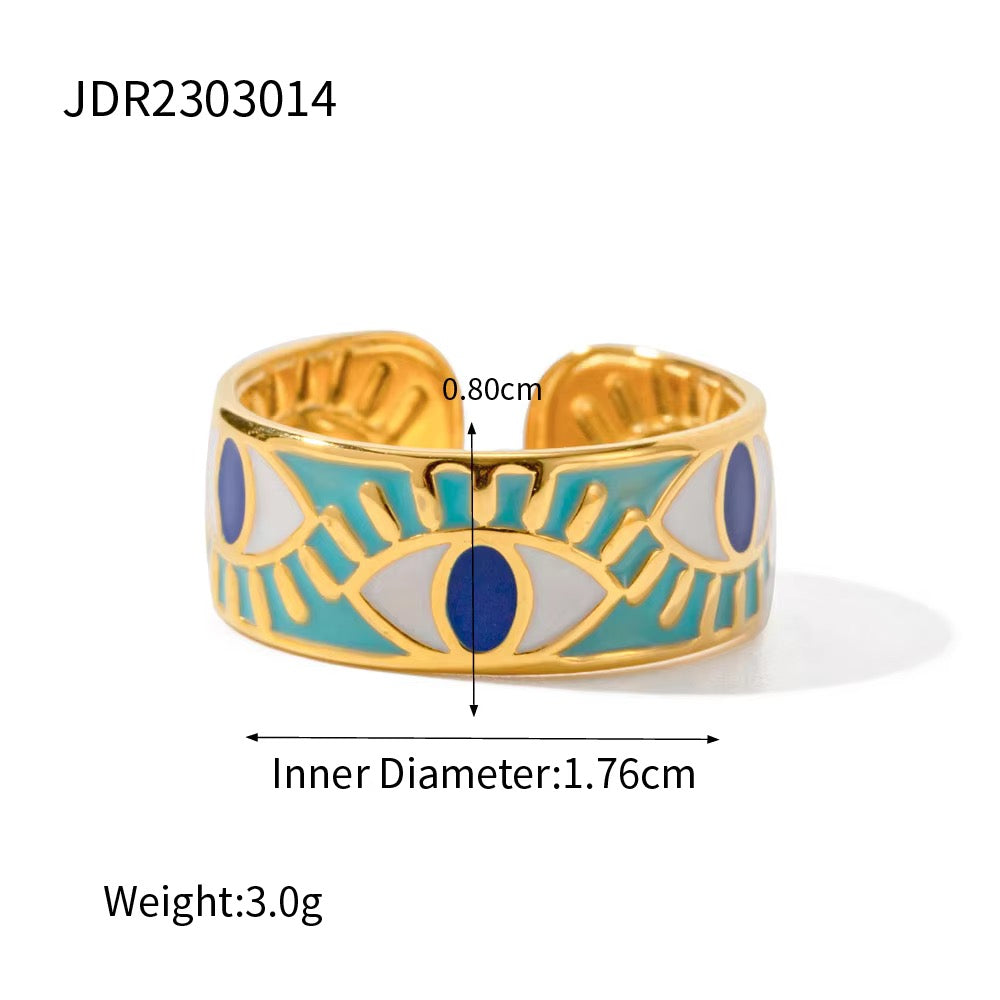 Nazli Evil Eye Enamel Ring