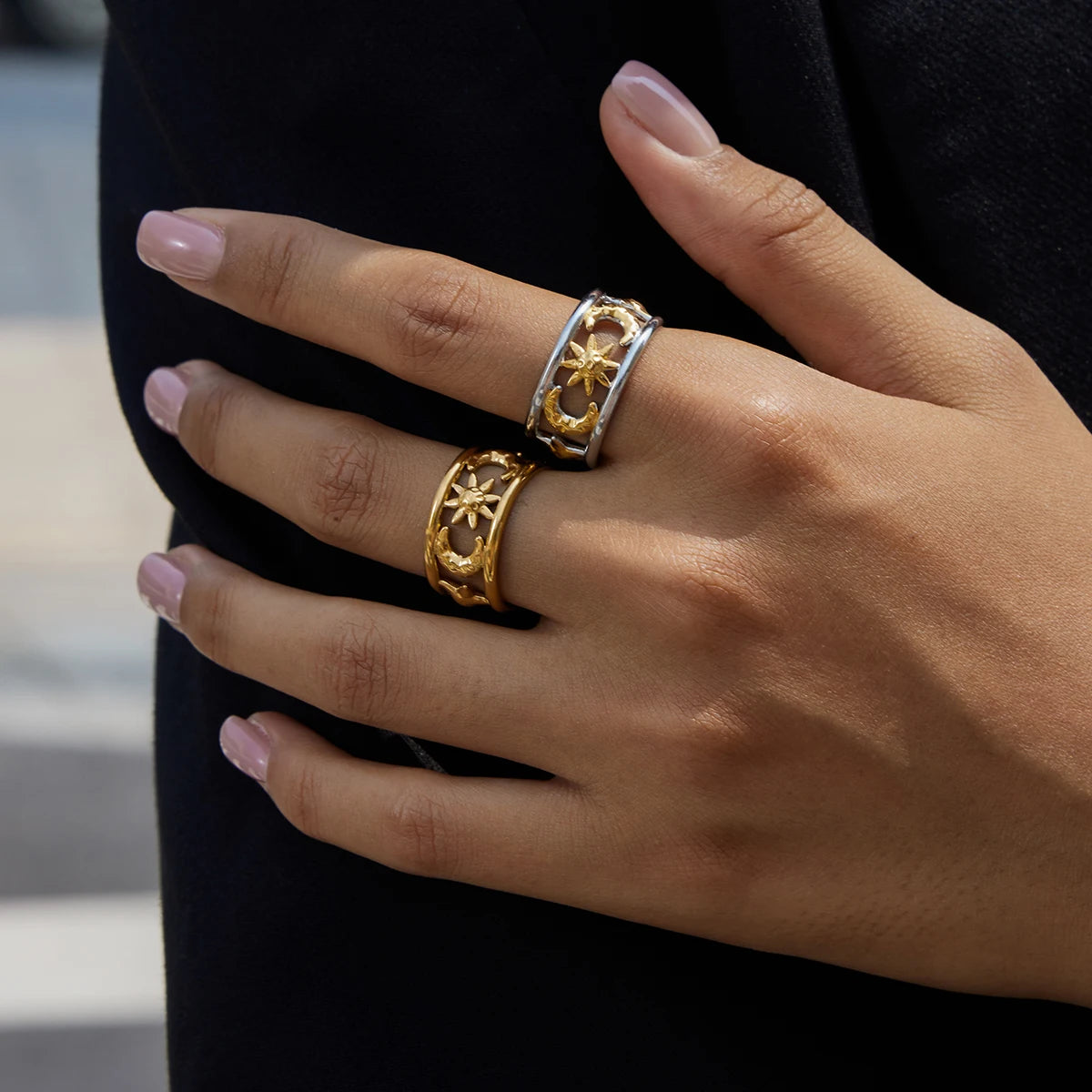 Two-Tone Ring TTRN59 by Navera Jewels