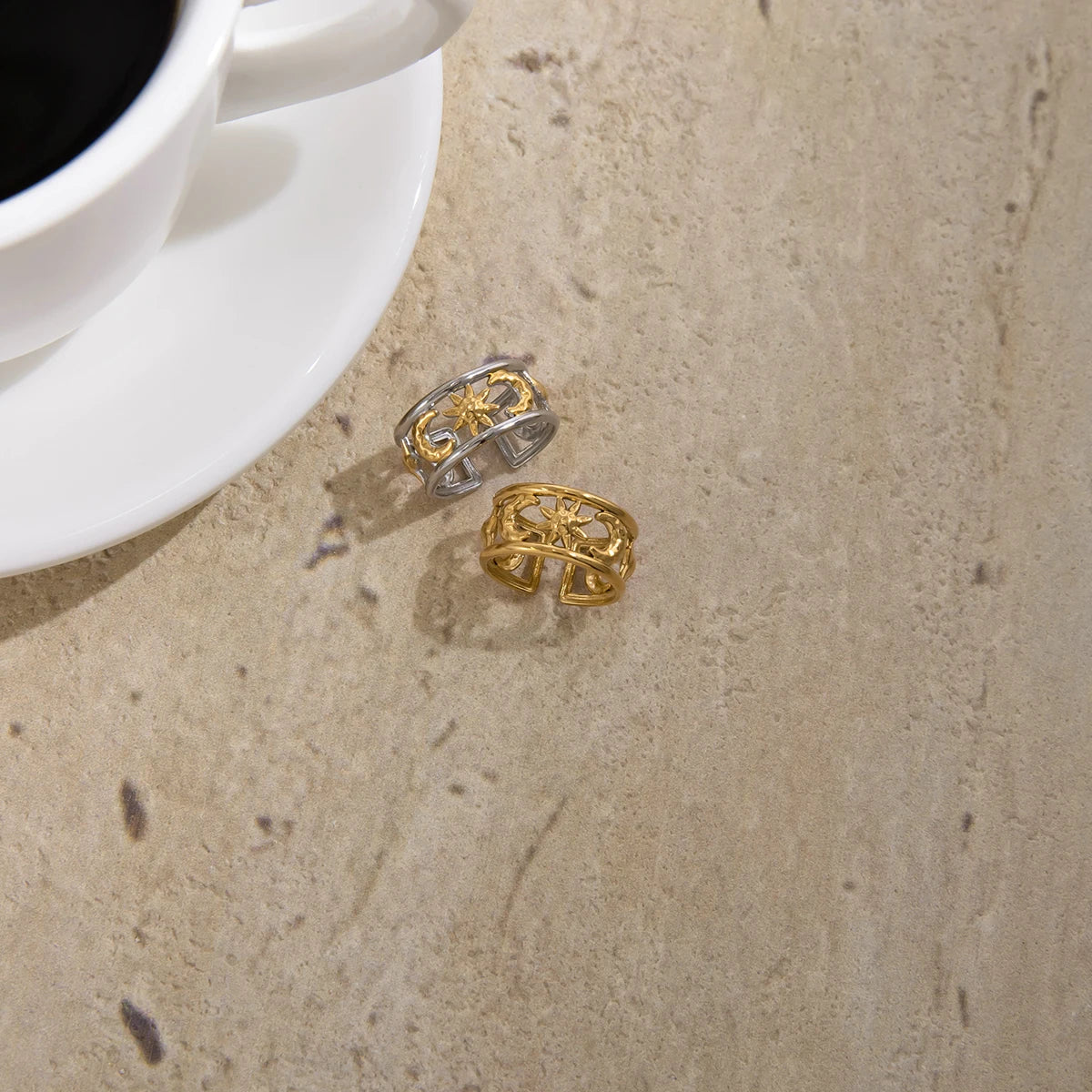 Two-Tone Ring TTRN59 by Navera Jewels