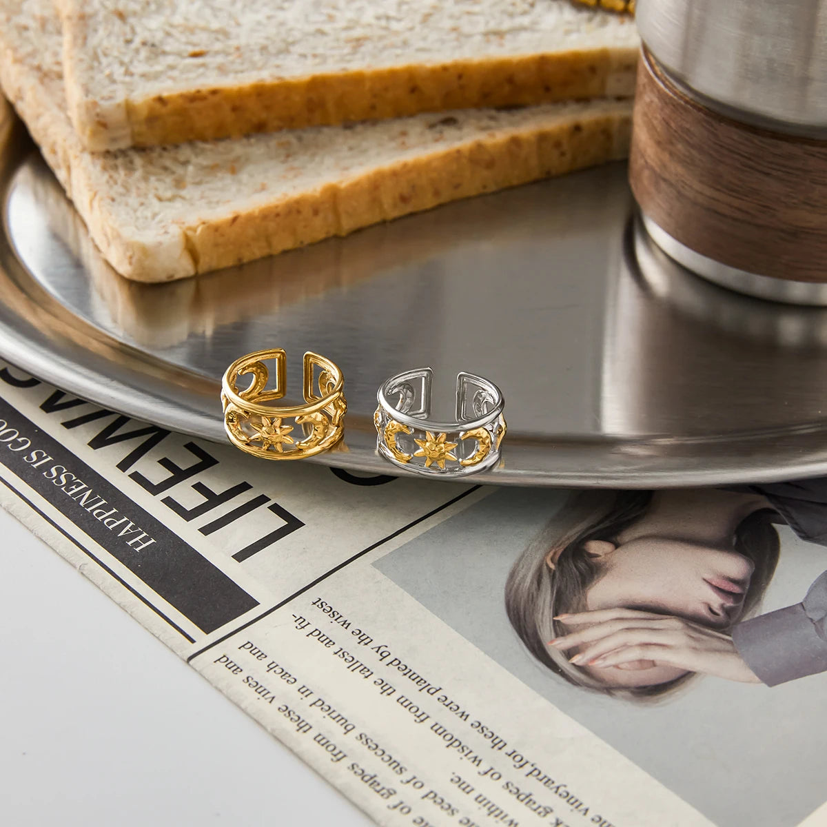 Two-Tone Ring TTRN59 by Navera Jewels