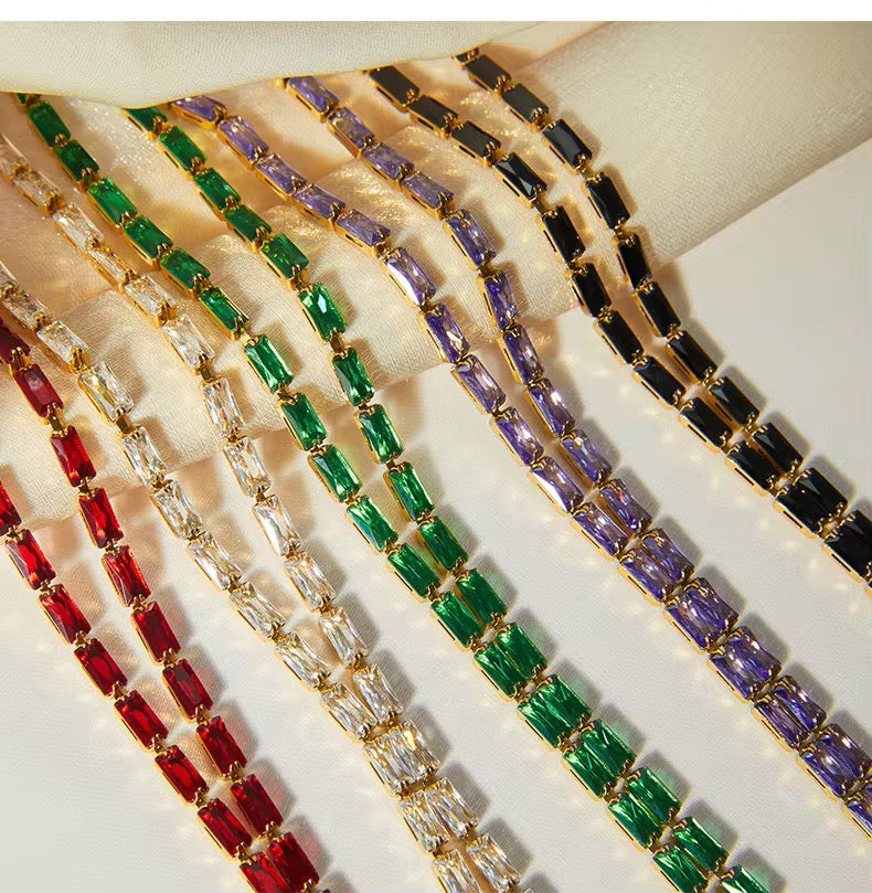Roshini Baguette Lariat Necklace