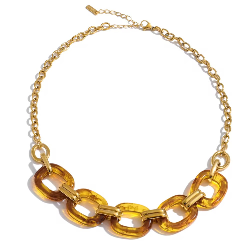 Opal Link Necklace