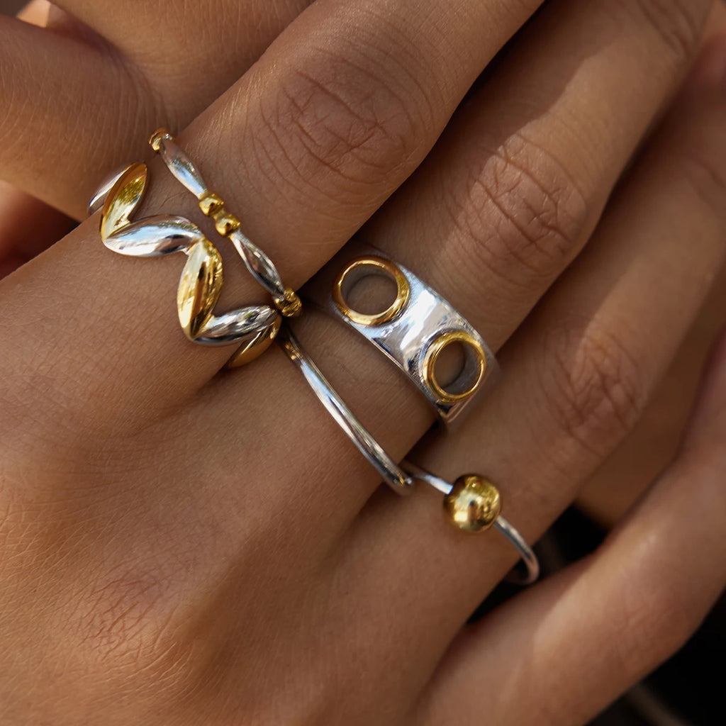 Two-Tone Ring TTRN60 by Navera Jewels