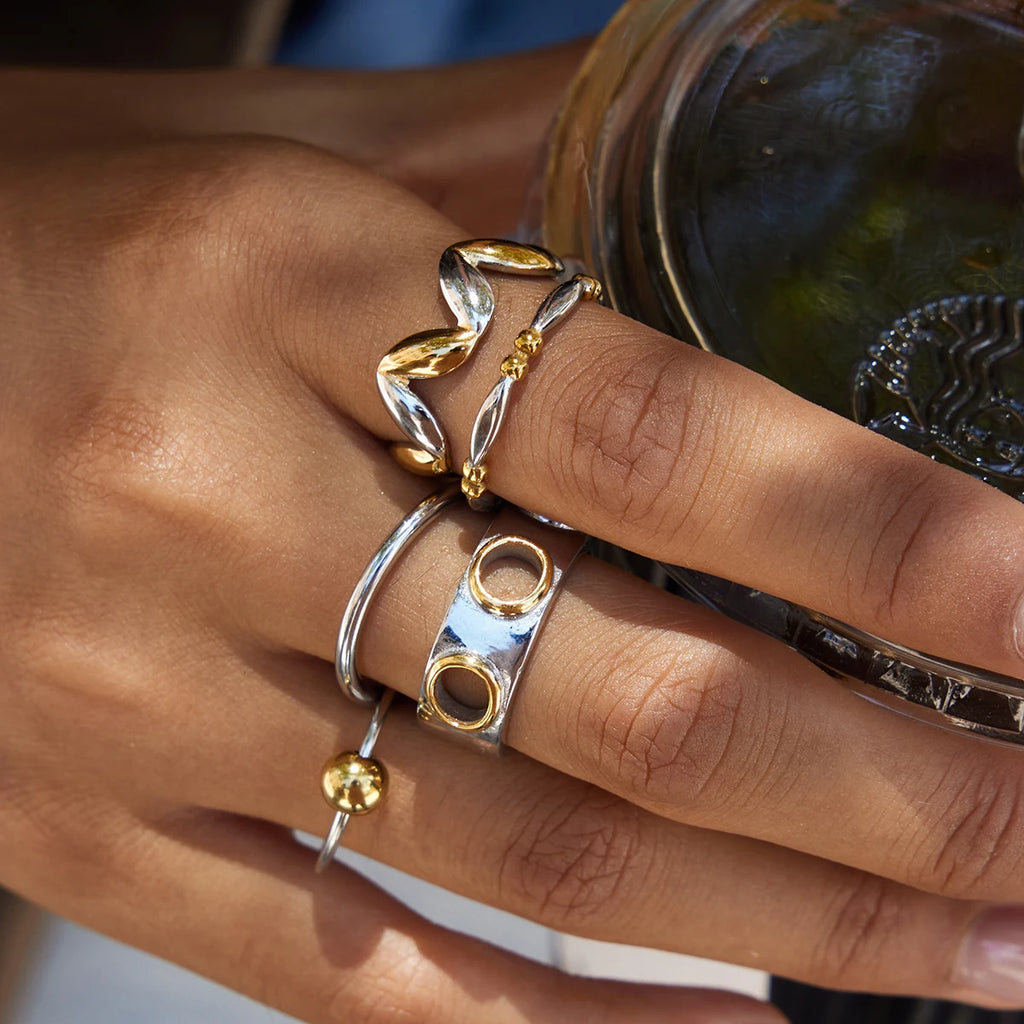 Two-Tone Ring TTRN60 by Navera Jewels