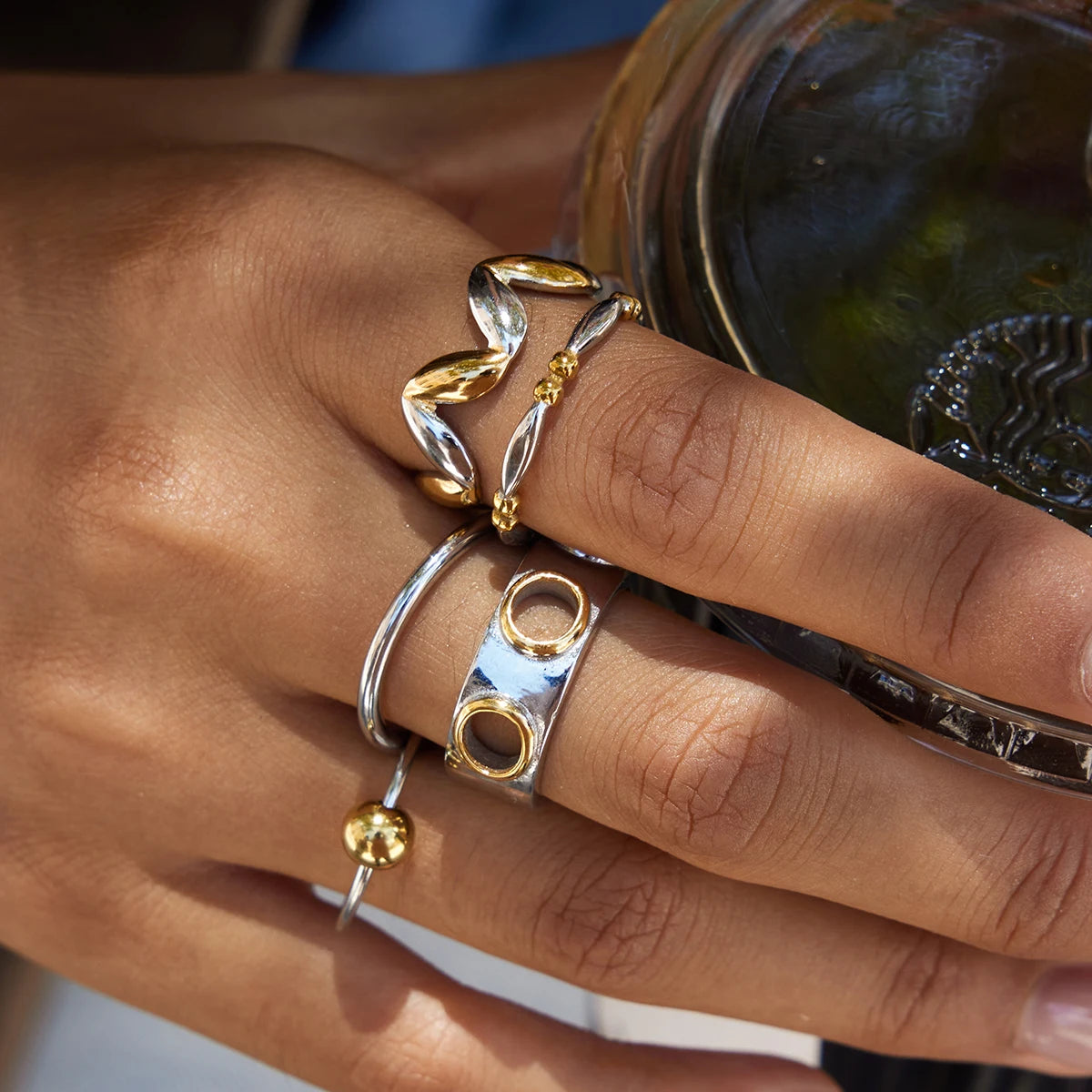 Two-Tone Ring TTRN60 by Navera Jewels