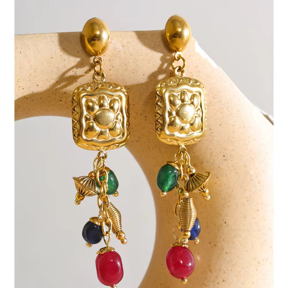 Padma Temple Drop Earrings