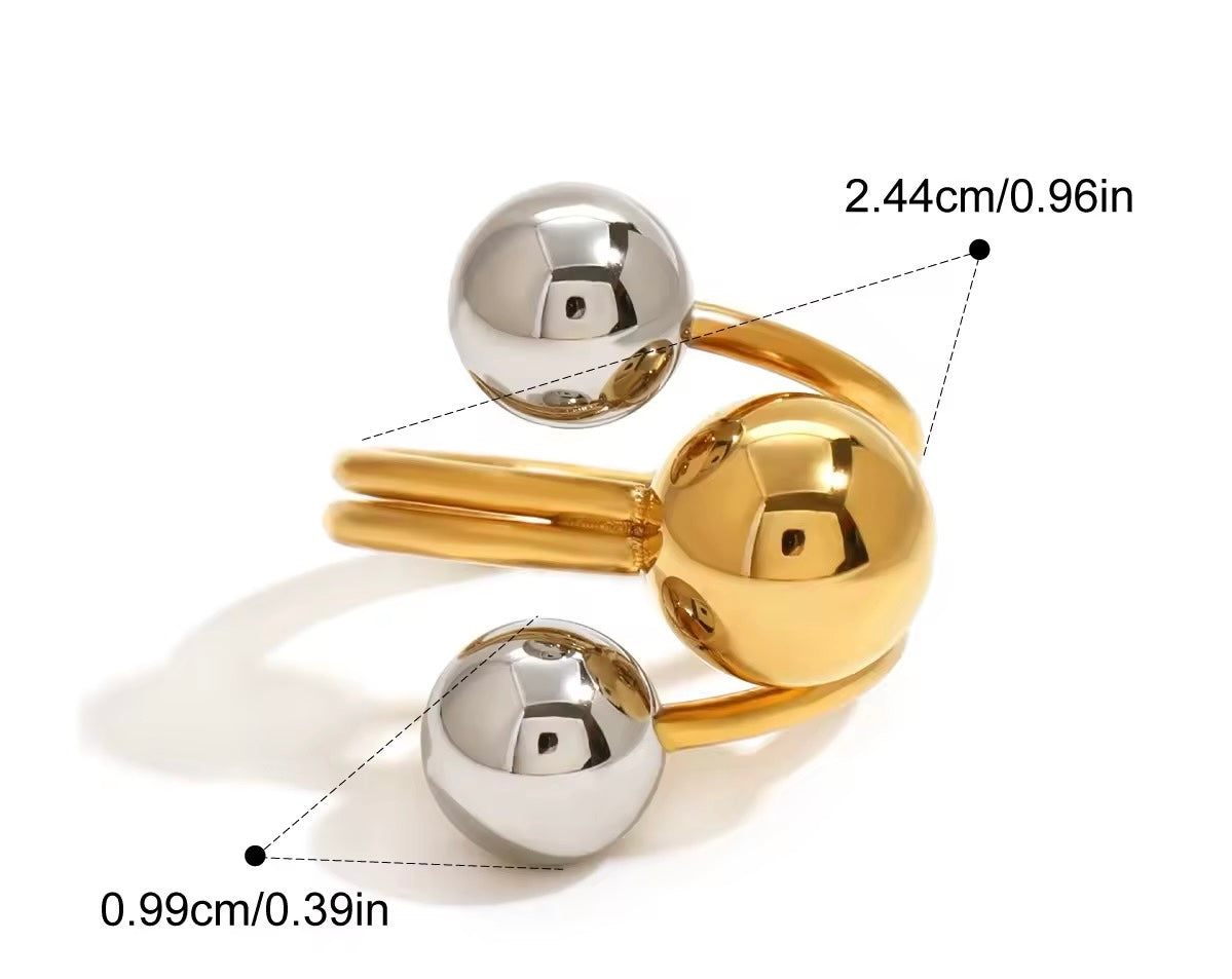 Two Tone Orbit Ring
