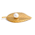 Nehal Pearl Leaf Brooch