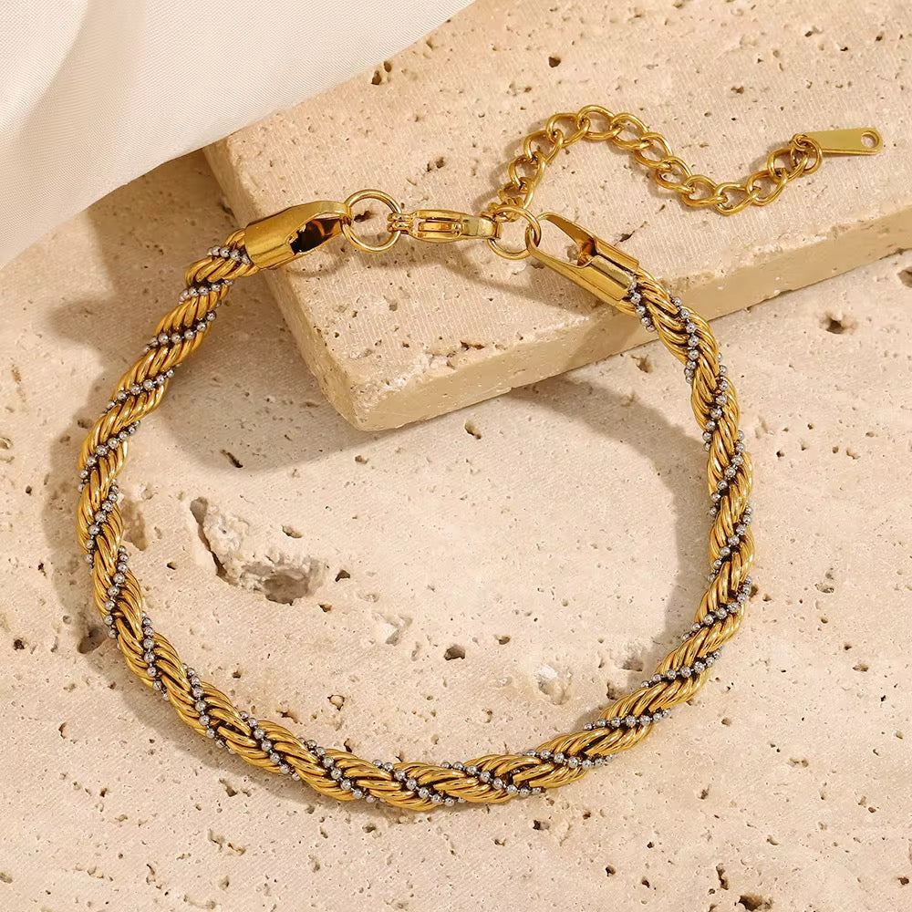 Marley Two-Tone Rope Chain Bracelet