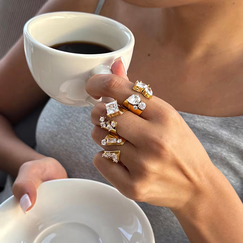 Inara Crystal Cocktail Ring