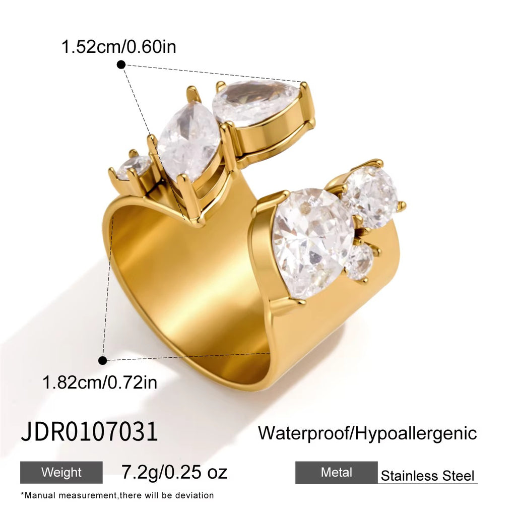 Inara Crystal Cocktail Ring
