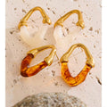 Maple Resin Hoop Earrings