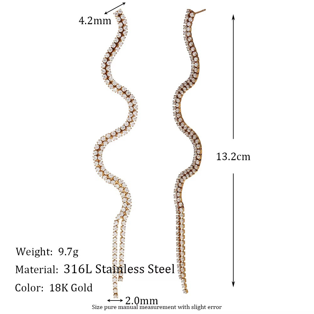 Bijli Crystal Drop Earrings
