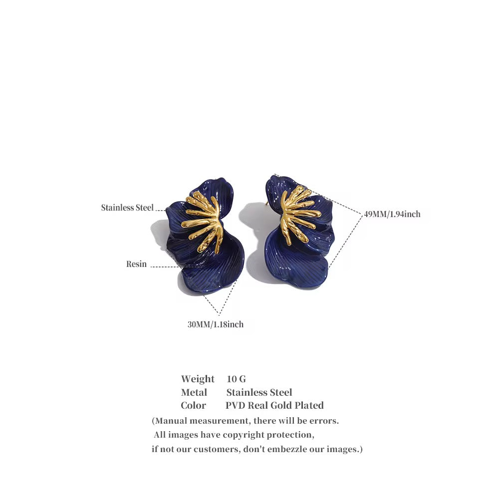 Poppy Statement Flower Earrings