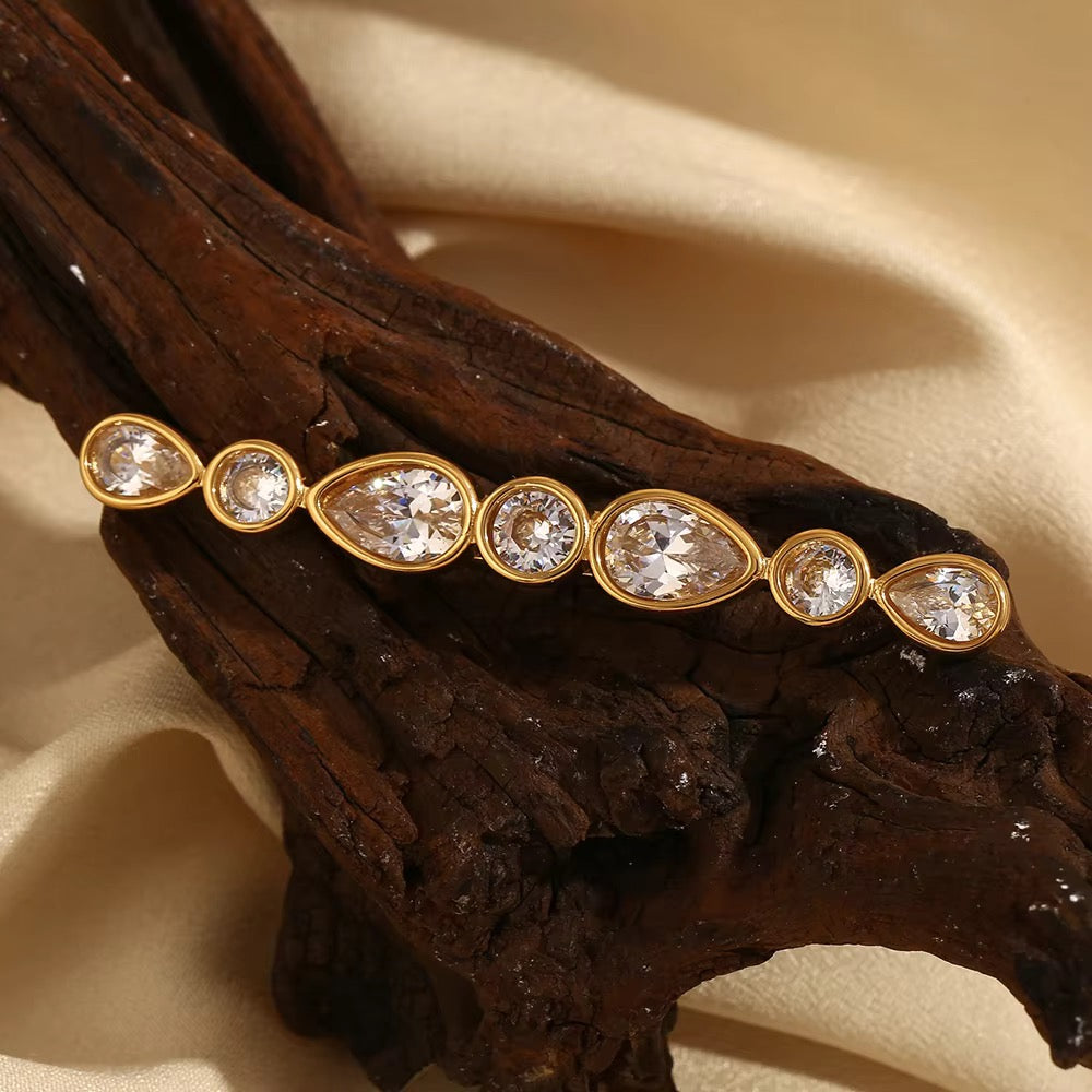 Jhilmil Crystal Bar Brooch