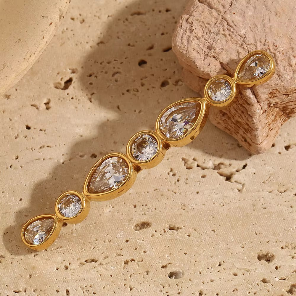 Jhilmil Crystal Bar Brooch