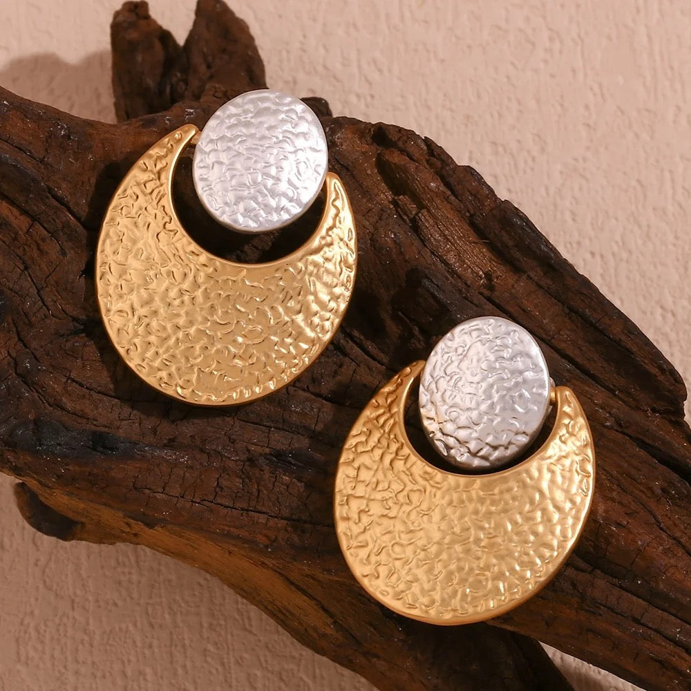 Two Tone Golden Hour Drop Earrings