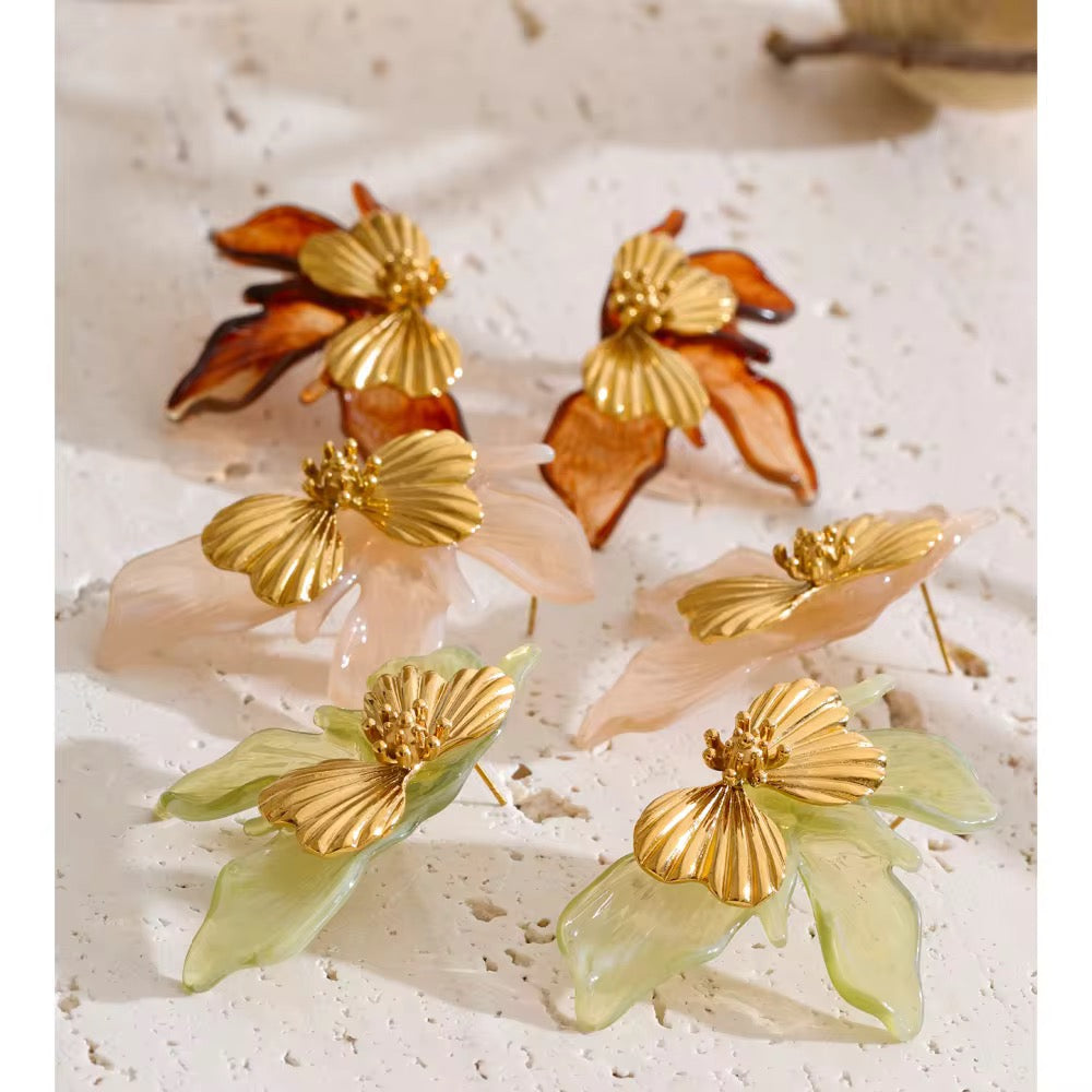 Nargis Flower Earrings