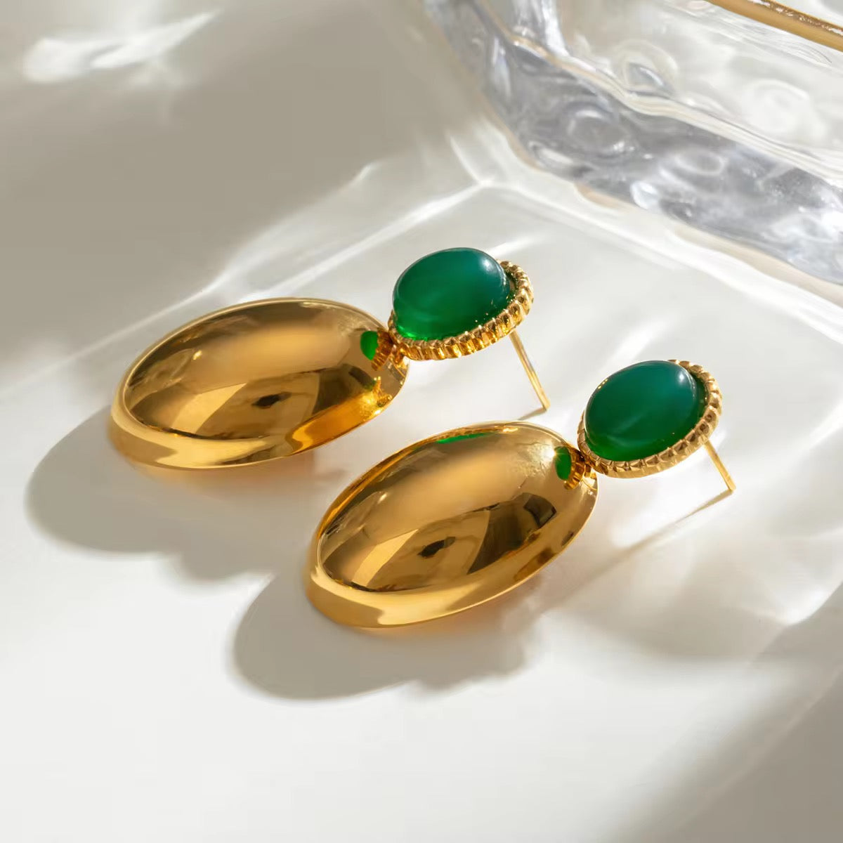Jade Drop Earrings