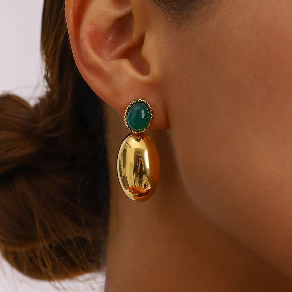 Jade Drop Earrings