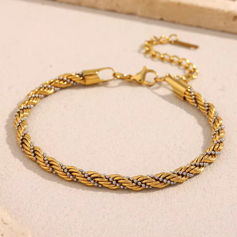 Marley Two-Tone Rope Chain Bracelet