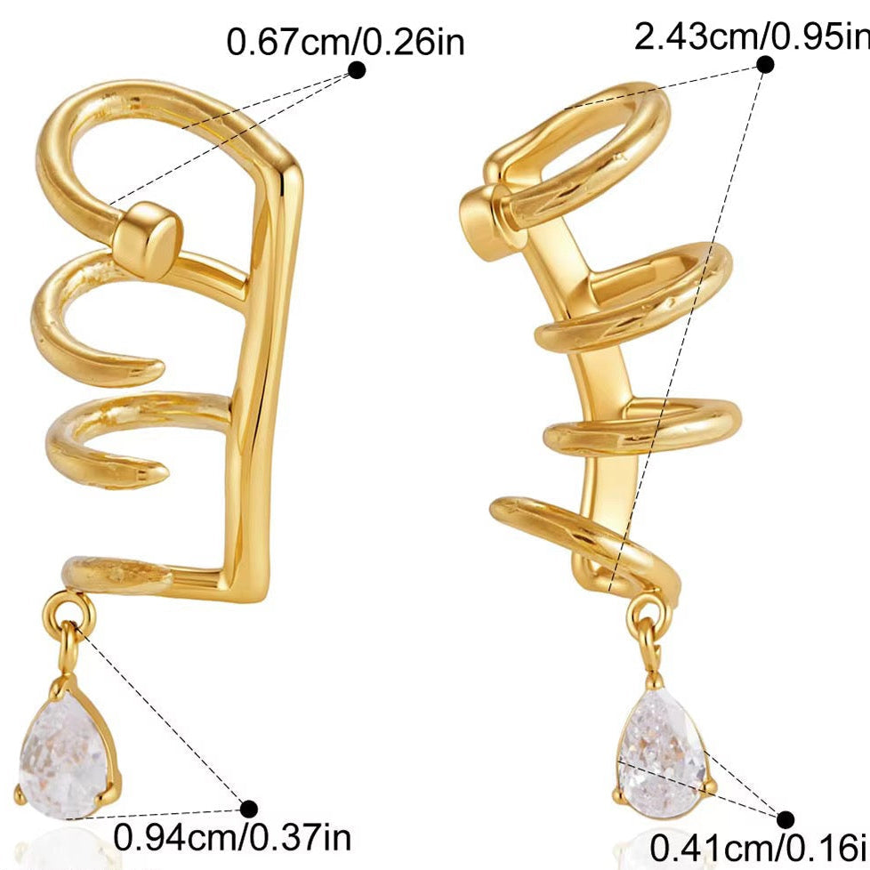 Bela Gold Spiral Ear Cuff