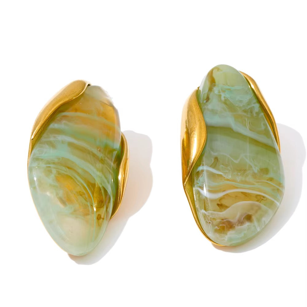Soirée Resin Stud Earrings