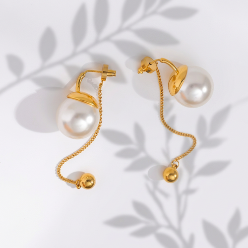 Ritz Pearl Drop Earrings