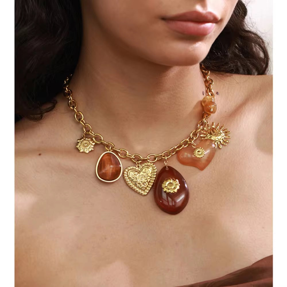 Gulmohar Charm Necklace