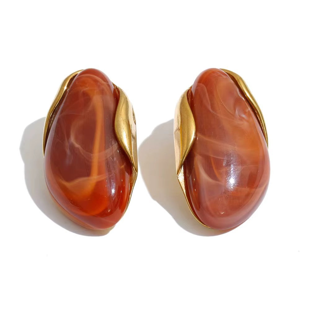 Soirée Resin Stud Earrings