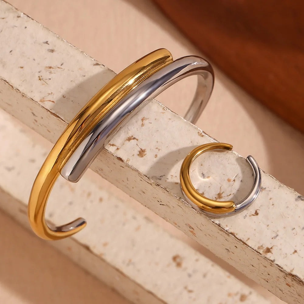 Duo Arc Cuff Bracelet
