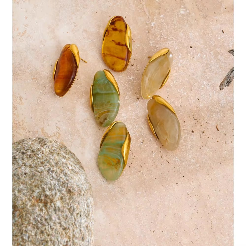 Soirée Resin Stud Earrings