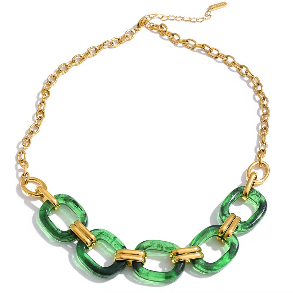 Opal Link Necklace