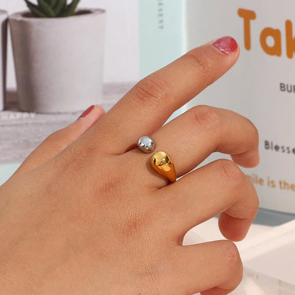 Two Tone Dot Ring