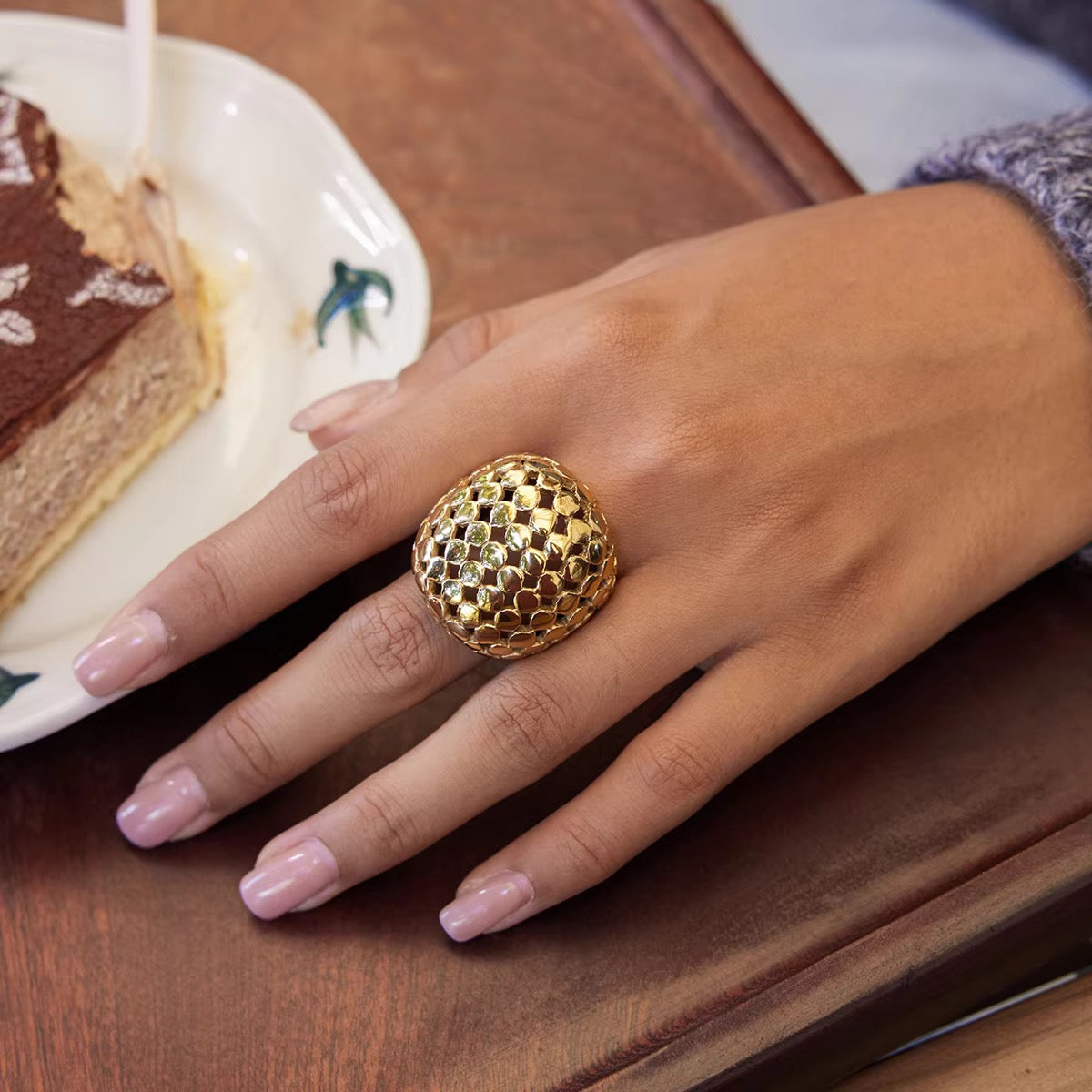 Sona Gold Dome Ring
