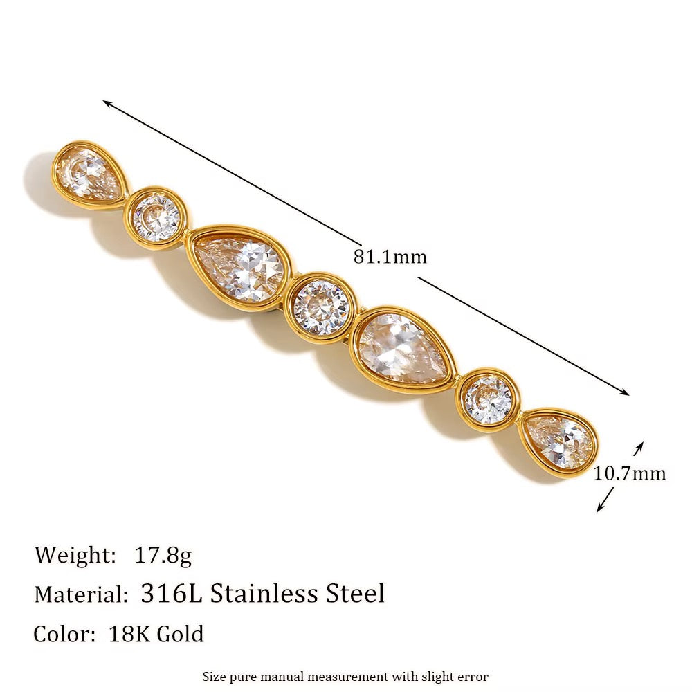 Jhilmil Crystal Bar Brooch