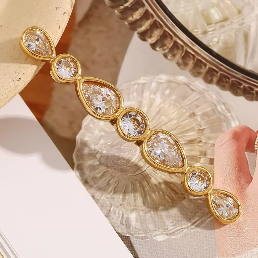 Jhilmil Crystal Bar Brooch