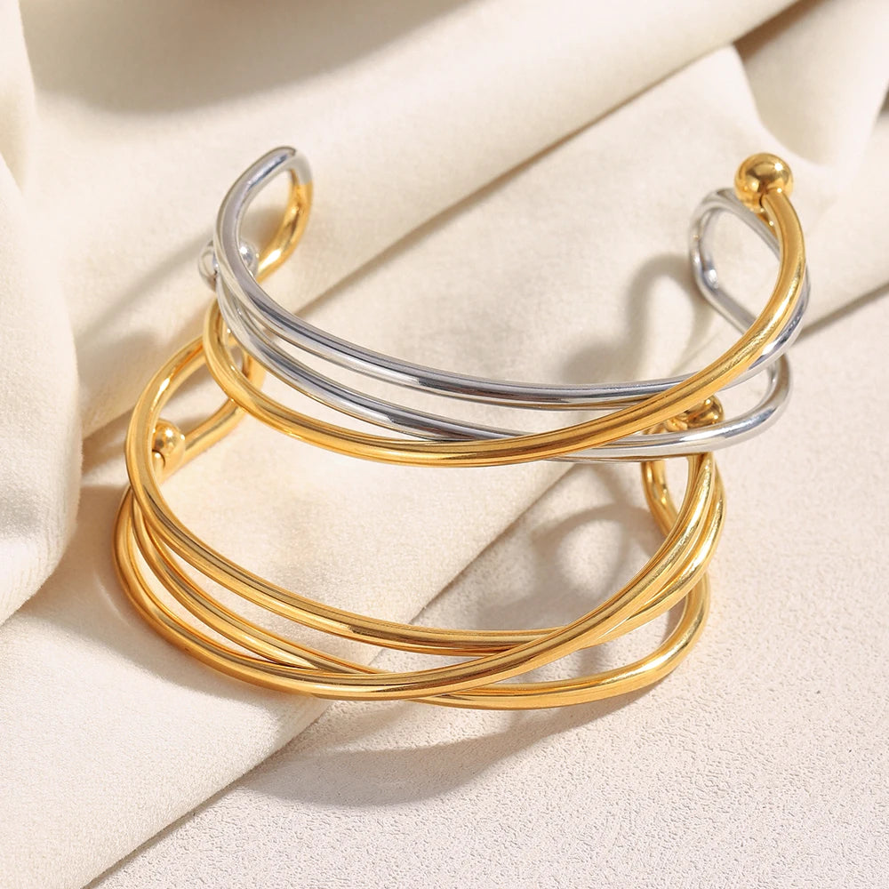 Blake Two-Tone Cuff Bracelet