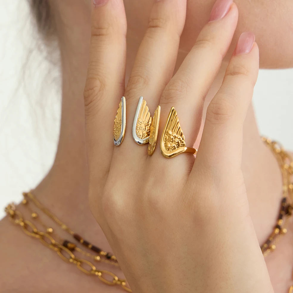 Two-Tone Ring TTRN44 by Navera Jewels