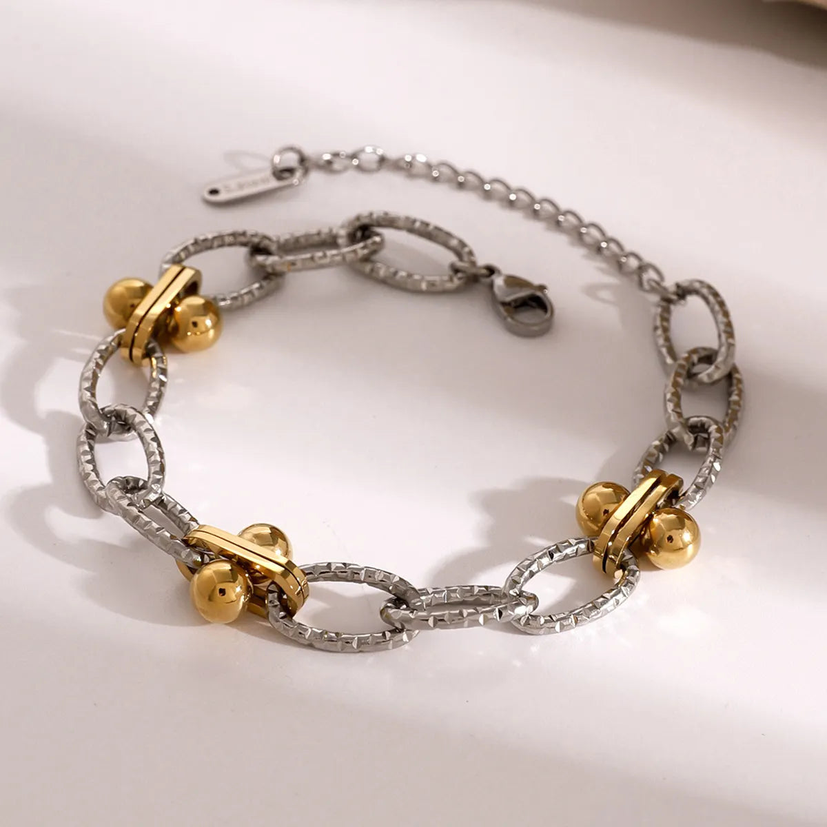 Two Tone Golden Sphere Bracelet