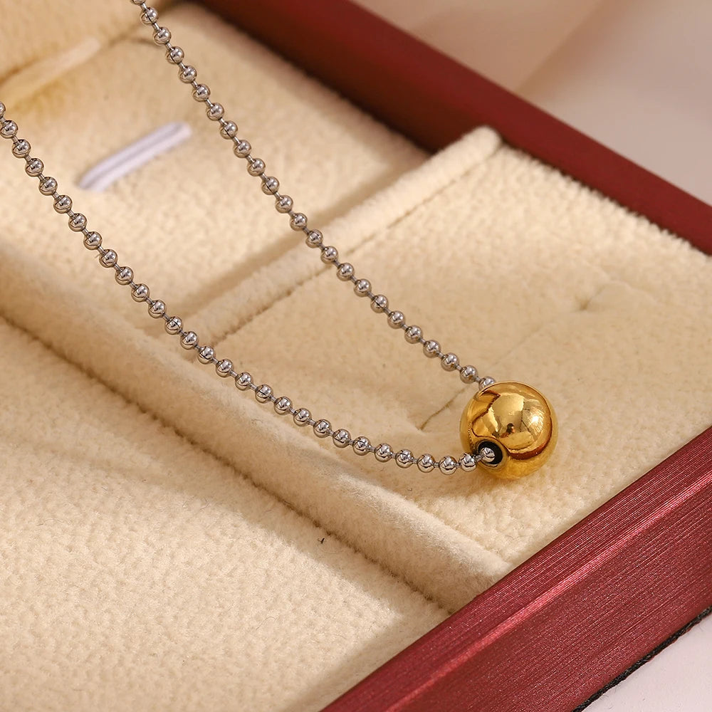 Sol Two-Tone Bead Chain Necklace