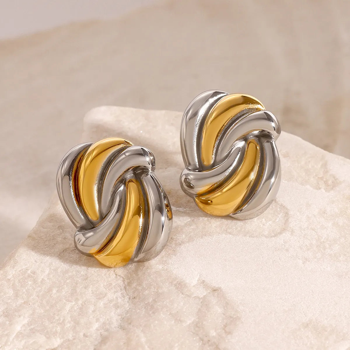 Two Tone Spiral Studs