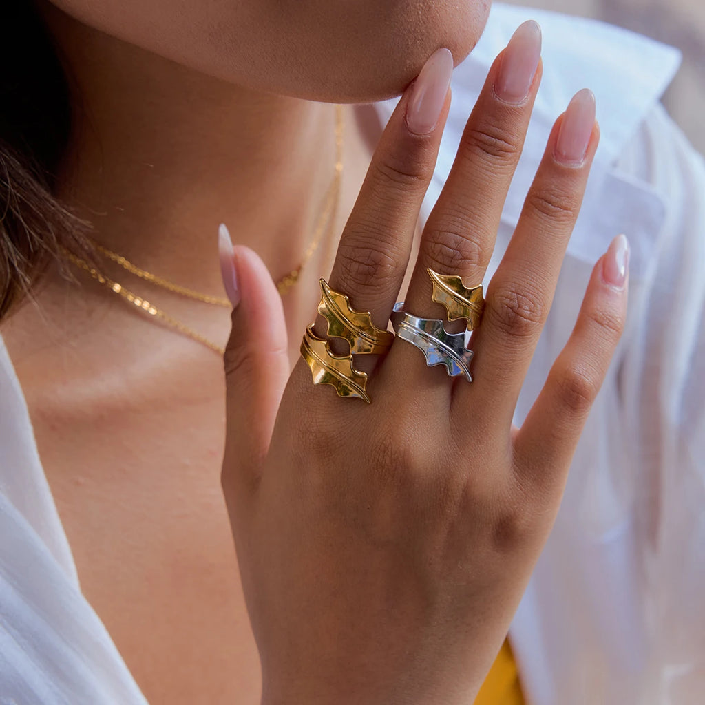 Two-Tone Ring TTRN57 by Navera Jewels