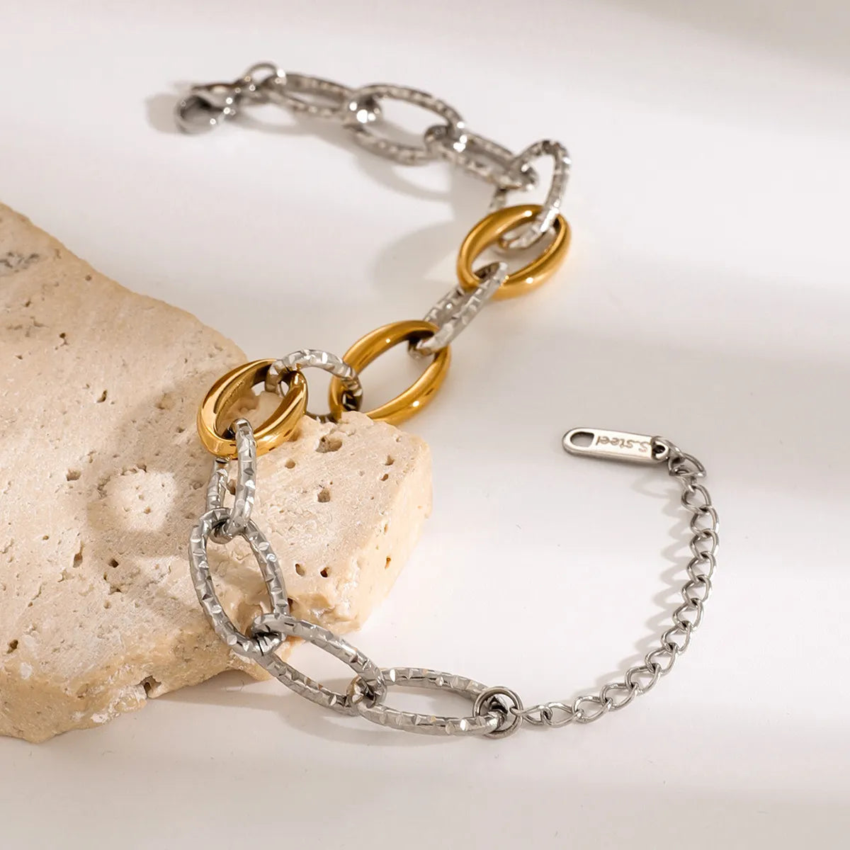 Two Tone Noble Link Bracelet