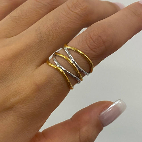 Two-Tone Ring TTRN63 by Navera Jewels