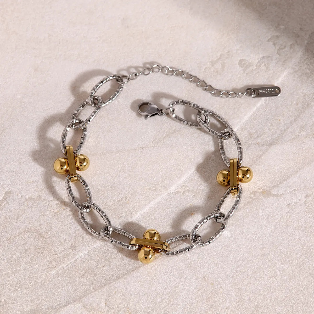 Two Tone Golden Sphere Bracelet