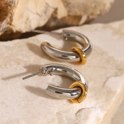 Two Tone Aria Loop Earring